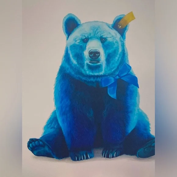 ART on CanvasThe Real Thing - Grizzly Bear by Louise McNaught, Blue Bear